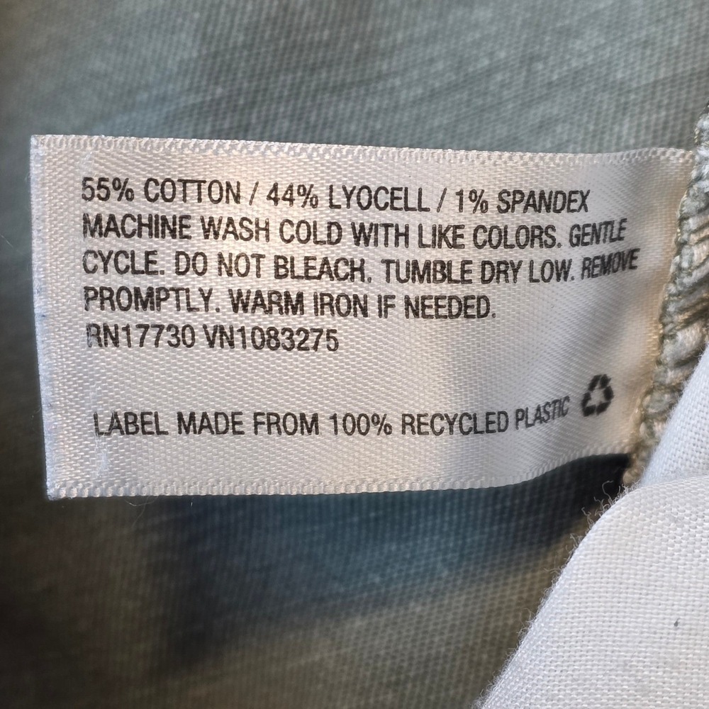Universal Thread Olive Green Paperbag Waist Frayed Hem Tapered Pants Size 4 - Picture 3 of 10